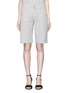 Main View - Click To Enlarge - T BY ALEXANDER WANG - Frayed cuff stripe denim shorts