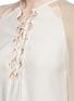 Detail View - Click To Enlarge - ALTUZARRA - 'Benny' chiffon sleeve lace-up crepe blouse
