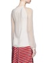 Back View - Click To Enlarge - ALTUZARRA - 'Benny' chiffon sleeve lace-up crepe blouse