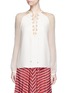 Main View - Click To Enlarge - ALTUZARRA - 'Benny' chiffon sleeve lace-up crepe blouse
