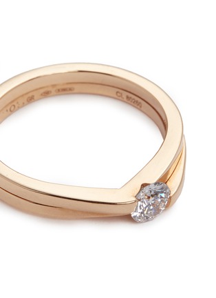 Detail View - Click To Enlarge - REPOSSI - 'Antifer' diamond 18k rose gold teardrop ring