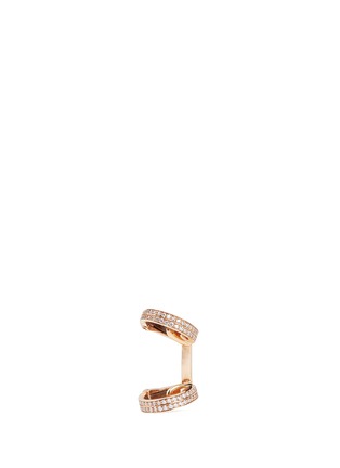 Main View - Click To Enlarge - REPOSSI - 'Berbère' diamond 18k gold double-hoop ear cuff