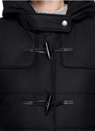 Detail View - Click To Enlarge - THEORY - 'Emmittine' wool blend down duffle coat
