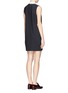 Back View - Click To Enlarge - THEORY - 'Audrice' detachable collar pinstripe sleeveless shirt dress