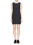 Main View - Click To Enlarge - THEORY - 'Audrice' detachable collar pinstripe sleeveless shirt dress