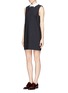 Figure View - Click To Enlarge - THEORY - 'Audrice' detachable collar pinstripe sleeveless shirt dress