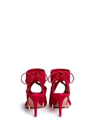 Back View - Click To Enlarge - AQUAZZURA - 'Sexy Thing' suede cutout sandals