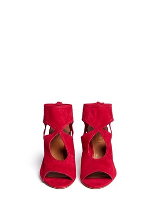 Figure View - Click To Enlarge - AQUAZZURA - 'Sexy Thing' suede cutout sandals