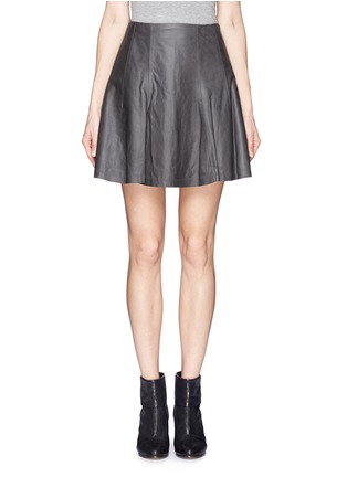Main View - Click To Enlarge - ALICE & OLIVIA - 'Pharl' lamb leather skirt
