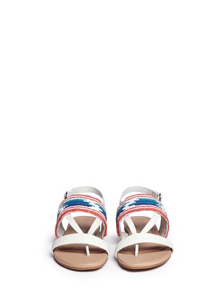 Front View - Click To Enlarge - UGG - 'Verona' serape beaded leather slingback sandals