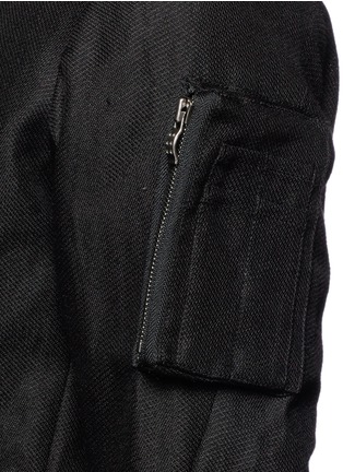 Detail View - Click To Enlarge - DEVOA - 'MA-1' ramie blouson jacket