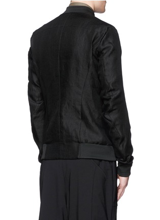 Back View - Click To Enlarge - DEVOA - 'MA-1' ramie blouson jacket