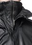 Detail View - Click To Enlarge - DEVOA - Leather hood jacket
