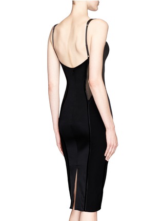 Back View - Click To Enlarge - KIKI DE MONTPARNASSE - 'Expose' tulle silk bodycon slip dress