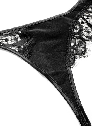 Detail View - Click To Enlarge - KIKI DE MONTPARNASSE - 'Coquette' lace silk chiffon garter belt