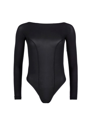 Main View - Click To Enlarge - KIKI DE MONTPARNASSE - Backless long sleeve T-strap bodysuit