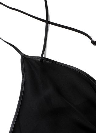 Detail View - Click To Enlarge - KIKI DE MONTPARNASSE - Wrap silk georgette bodysuit