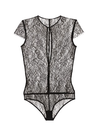 Main View - Click To Enlarge - KIKI DE MONTPARNASSE - 'Enchante' split front lace bodysuit
