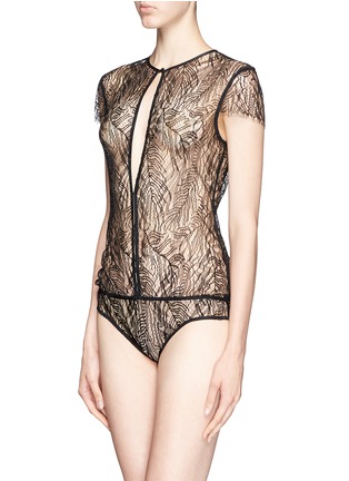Figure View - Click To Enlarge - KIKI DE MONTPARNASSE - 'Enchante' split front lace bodysuit