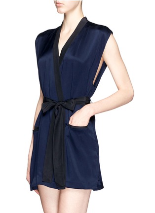 Figure View - Click To Enlarge - KIKI DE MONTPARNASSE - 'Amour' sleeveless silk robe