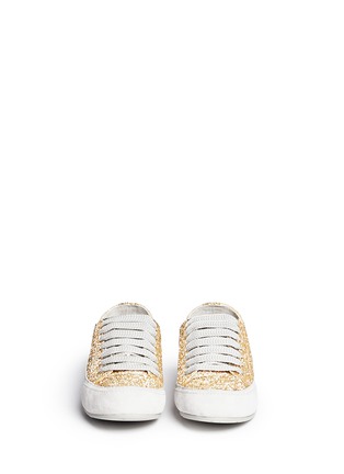 Figure View - Click To Enlarge - PEDRO GARCIA  - 'Parson' suede trim glitter sneakers