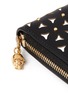 Detail View - Click To Enlarge - ALEXANDER MCQUEEN - Skull charm floral lasercut zip continental wallet