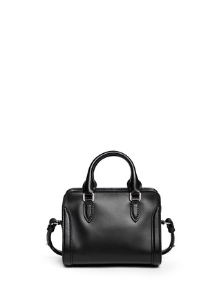 Back View - Click To Enlarge - ALEXANDER MCQUEEN - 'Padlock' mini floral stud leather bag