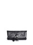 Main View - Click To Enlarge - ALEXANDER MCQUEEN - 'Padlock' floral embossed leather clutch