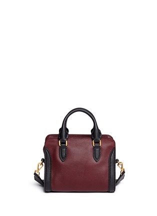 Back View - Click To Enlarge - ALEXANDER MCQUEEN - 'Padlock' mini bicolour leather tote bag