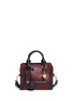 Main View - Click To Enlarge - ALEXANDER MCQUEEN - 'Padlock' mini bicolour leather tote bag