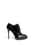 Main View - Click To Enlarge - ALEXANDER MCQUEEN - Stud toe leather lace-up booties