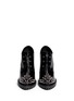 Figure View - Click To Enlarge - ALEXANDER MCQUEEN - Stud toe leather lace-up booties