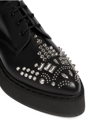 Detail View - Click To Enlarge - ALEXANDER MCQUEEN - Stud vamp point toe creepers
