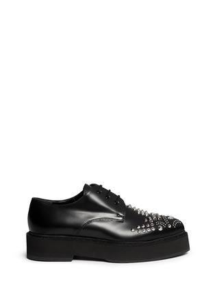 Main View - Click To Enlarge - ALEXANDER MCQUEEN - Stud vamp point toe creepers