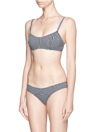 Figure View - Click To Enlarge - LISA MARIE FERNANDEZ - 'Genevieve' gingham check bikini set