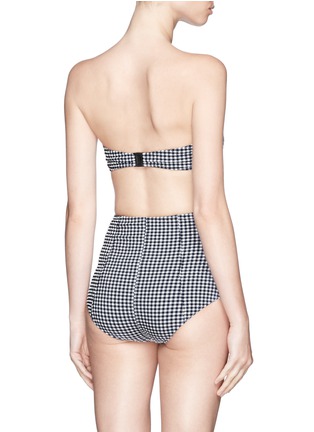 Back View - Click To Enlarge - LISA MARIE FERNANDEZ - 'Poppy' gingham check high waist bikini set