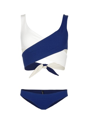 Main View - Click To Enlarge - LISA MARIE FERNANDEZ - 'Marie-Louise' crisscross wrap bikini set