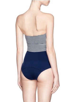 Back View - Click To Enlarge - LISA MARIE FERNANDEZ - 'Triple Poppy' gingham check one-piece swimsuit