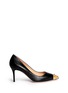 Main View - Click To Enlarge - 73426 - 'Yvette' stud toe cap leather pumps