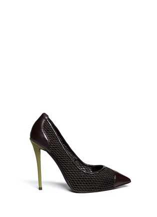Main View - Click To Enlarge - 73426 - Mesh combo leather pumps