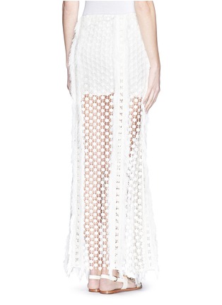 Back View - Click To Enlarge - CHLOÉ - Sheer geometric lace maxi skirt
