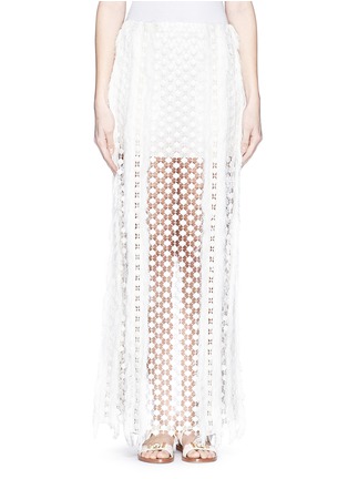 Main View - Click To Enlarge - CHLOÉ - Sheer geometric lace maxi skirt