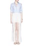 Figure View - Click To Enlarge - CHLOÉ - Sheer geometric lace maxi skirt