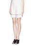 Front View - Click To Enlarge - CHLOÉ - Scalloped cutout long shorts