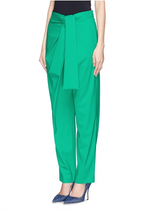 Front View - Click To Enlarge - CHLOÉ - Bow sash light cady pants