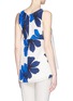 Back View - Click To Enlarge - CHLOÉ - Hand-drawn flower crepe de Chine tank top