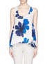 Main View - Click To Enlarge - CHLOÉ - Hand-drawn flower crepe de Chine tank top