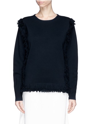 Main View - Click To Enlarge - CHLOÉ - Frayed fringe wool sweater