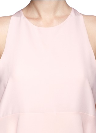 Detail View - Click To Enlarge - CHLOÉ - Flare hem silk chiffon sleeveless blouse