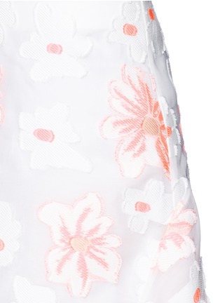 Detail View - Click To Enlarge - CHLOÉ - Floral jacquard dip hem skirt